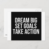 ドリームビッグセットゴールがアクションを実行やる気を起こさせる引用文 ポストカード (正面/裏面)
