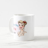 ドリームビッグデモティバルおもしろいレトロピンナップ コーヒーマグカップ (正面左)