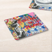 ドリームビッグドリームズグラフィティウォール スクエアペーパーコースター (アングル)