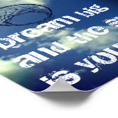 ドリームビッグネットボやる気を起こさせるール引用文 ポスター (角)