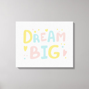 ドリームビッグパステルハート キャンバスプリント