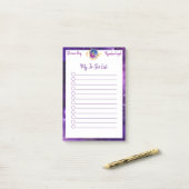 ドリームビッグパープル銀河系グラムモノグラムto-Doリスト ポストイット (デスク上)