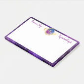 ドリームビッグパープル銀河系モノグラム大長方形 ポストイット (アングル)