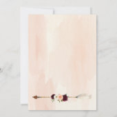 ドリームビッグピーチ&ブルガンディボホファースト誕生日 招待状 (裏面)