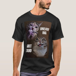 ドリームビッグファルト大きな猫ミーム Tシャツ