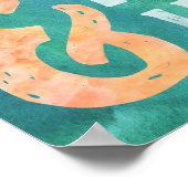 ドリームビッグフライハイホットエアバルーンブルーグリーン ポスター (角)