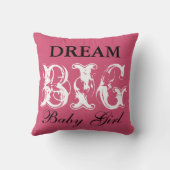 ドリームビッグベビーガールピロー(牛のプリントバック付) クッション (裏面)