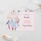ドリームビッグボホドリームキャッチャーハッピーバースデー カード (正面/裏面インサイチュ)