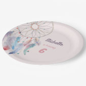 ドリームビッグボホドリームキャッチャー誕生日 ペーパープレート (アングル)