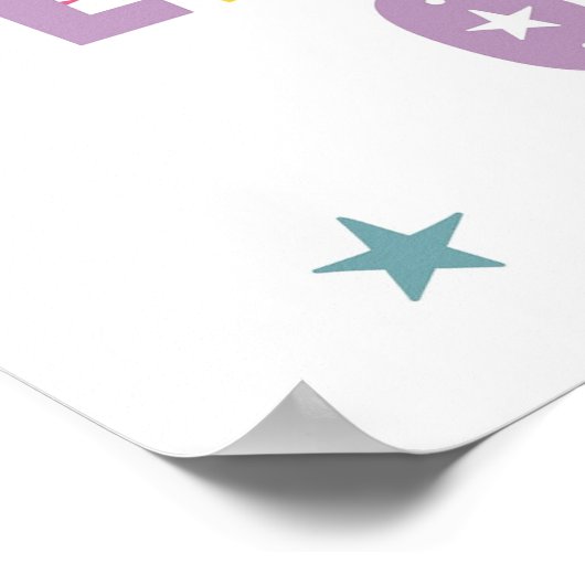 ドリームビッグリトルワンデジタル印刷可能子供部屋アート ポスター (角)