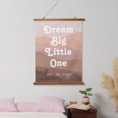 ドリームビッグリトルワンピンクボホマウンテンズ子供部屋 吊り下げ型タペストリー (寝室)