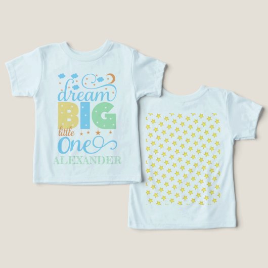 ドリームビッグリトルワンブルー男の赤ちゃん1st誕生日 (デザイン正面&裏面)