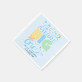 ドリームビッグリトルワンブルー男の赤ちゃん1st誕生日 スタンダードカクテルナプキン (角)