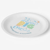 ドリームビッグリトルワンブルー男の赤ちゃん1st誕生日 ペーパープレート (アングル)