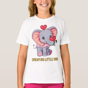 ドリームビッグリトルワン かわいいベビーゾウTシャツ Tシャツ