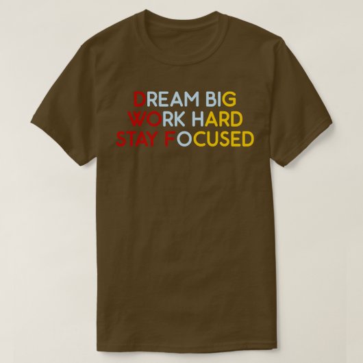 ドリームビッグワーク懸命ステイ7 Tシャツ (デザイン正面)