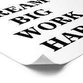 ドリームビッグワーク懸命ミニマリストポスター ポスター (角)