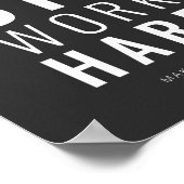 ドリームビッグワーク懸命 |やる気を起こさせる引用文 ポスター (角)