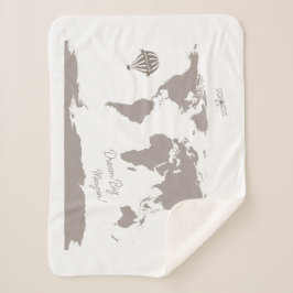 ドリームビッグワールドトラベラーパーソナライズされたベビー名 シェルパブランケット