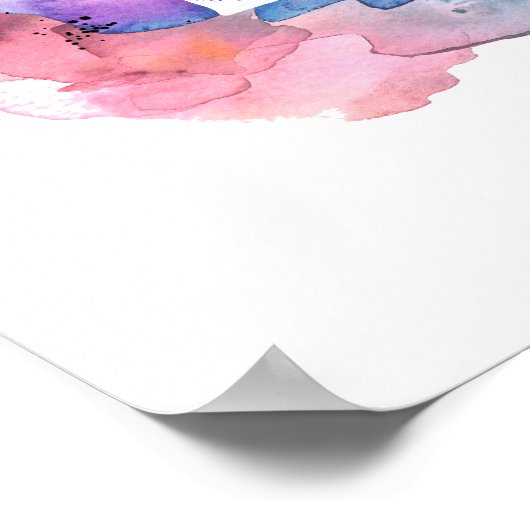 ドリームビッグ引用文ポスター水彩デザイン ポスター (角)