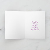 ドリームビッグ感動的引用文のための娘 カード (内部)