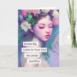 ドリームビッグ感動的引用文のための娘 カード