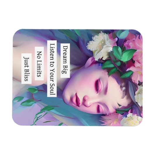 ドリームビッグ感動的引用文のための娘 マグネット (横)