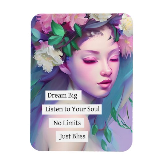 ドリームビッグ感動的引用文のための娘 マグネット (縦)