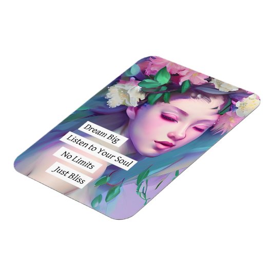 ドリームビッグ感動的引用文のための娘 マグネット (左側)