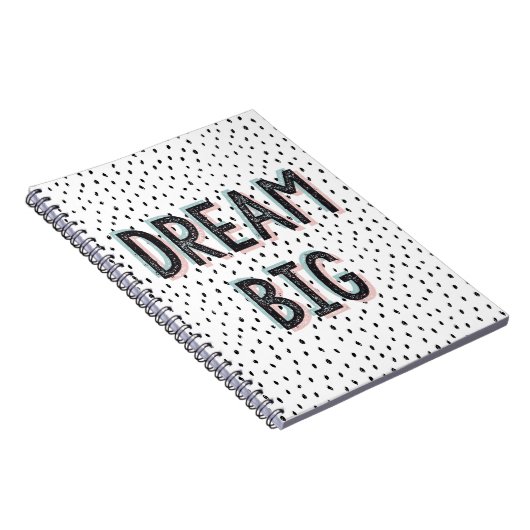 ドリームビッグ感動的引用文スパイラルノート ノートブック (右側)