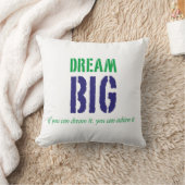 ドリームビッグ感動的引用文タイポグラフィ クッション (ブランケット)