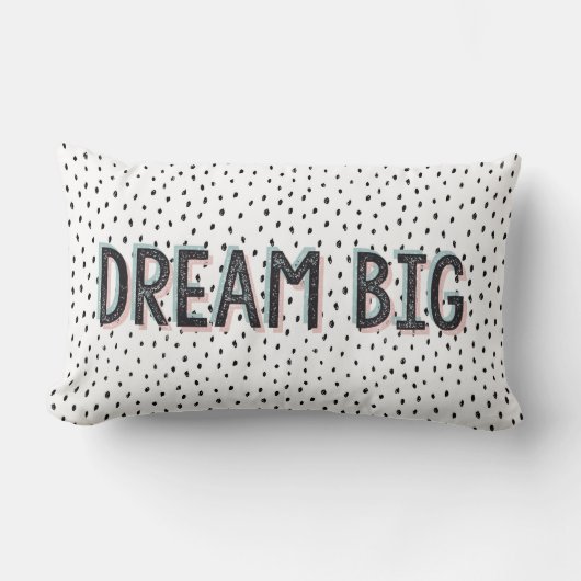 ドリームビッグ感動的引用文ルンバークッション ランバークッション (正面)