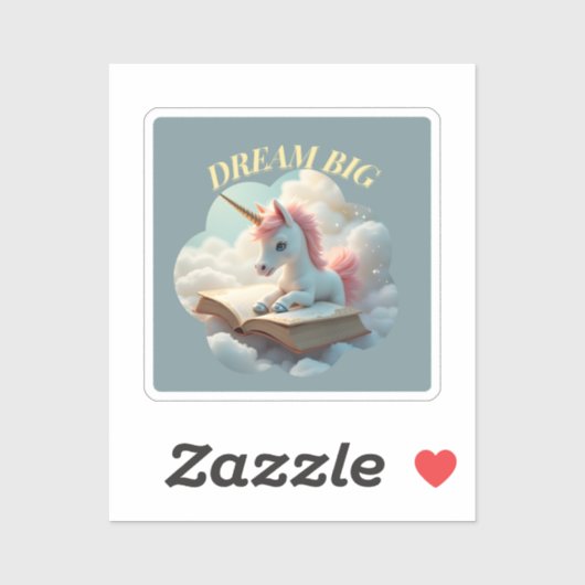 ドリームビッグ – かわいいユニコーンステッカー シール (シート)