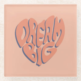 ドリームビッグ：サンゴとアプリコットやる気を起こさせるアドバイス ガラスコースター