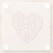 ドリームビッグ：サンゴとアプリコットやる気を起こさせるアドバイス ガラスコースター (裏面)