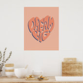 ドリームビッグ:サンゴとアプリコットやる気を起こさせるアドバイス ポスター (キッチン)