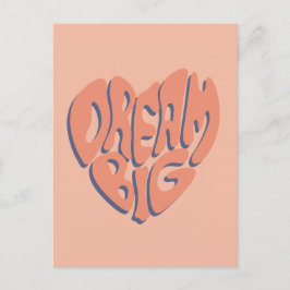 ドリームビッグ：サンゴとアプリコットやる気を起こさせるアドバイス ポストカード