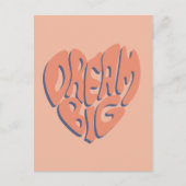 ドリームビッグ:サンゴとアプリコットやる気を起こさせるアドバイス ポストカード (正面)