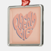 ドリームビッグ:サンゴとアプリコットやる気を起こさせるアドバイス メタルオーナメント (左)