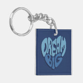 ドリームビッグ:ダーク宇宙 – ブルー引用文 キーホルダー (正面左)