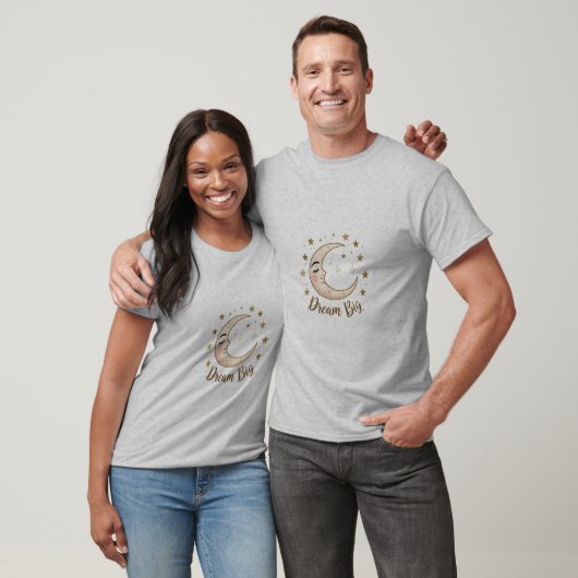 ドリームビッグ - ボヘミアン風月と星Tシャツ Tシャツ (ユニセックス)