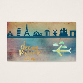 ドリームビッグ,ヴィンテージ紙カラフル,旅行コラージュ