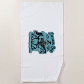 ドリームビッグ – 女性のカーボーイ乗馬 ビーチタオル (正面)