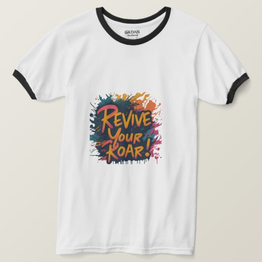 「ドリームビッグ：感動的引用文ティー」 Tシャツ (デザイン正面)