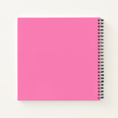 ドリームビッグ！赤モダンはっきりした – ホットピンクタイポグラフィ ノートブック (裏面)