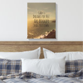 ドリームビッ感動的ク引用文 キャンバスプリント (インサイチュ (寝室))