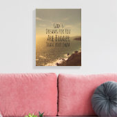 ドリームビッ感動的ク引用文 キャンバスプリント (インサイチュ (リビング))