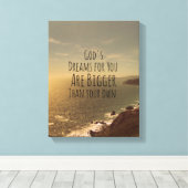 ドリームビッ感動的ク引用文 キャンバスプリント (インサイチュ (ウッドフロア))