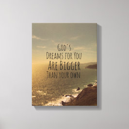 ドリームビッ感動的ク引用文 キャンバスプリント