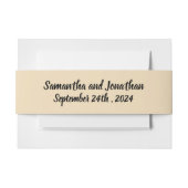 ドリームビーチをテーマにしたウェディング招待状のベルトバンド 招待状ベリーバンド (正面例)